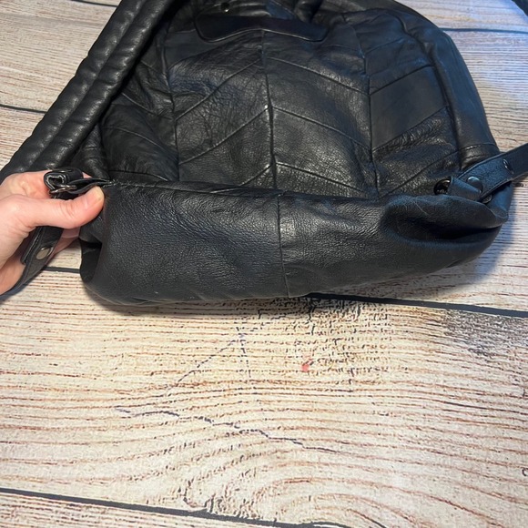Joey Black Leather Round Backpack main image 10